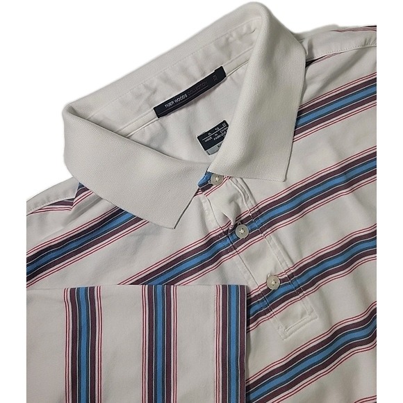 Nike Tiger‎ Woods Collection Dri-FIT Golf Polo Shirt Striped XL - Picture 1 of 10